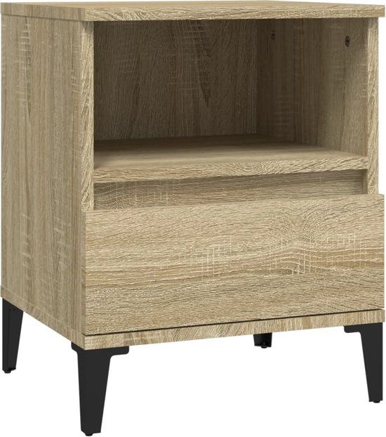 vidaXL Nachtkastje 40x35x50 cm Sonoma Eikenkleurig