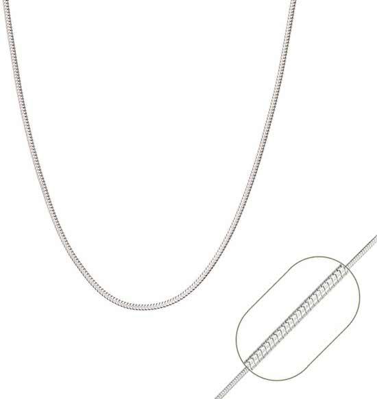 Fako Bijoux® - Ketting - Slang - 1mm - 60cm - Zilverkleurig