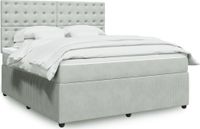 Maison Exclusive - Sommier à lattes de lit et matelas Velours gris clair 180x200cm