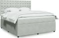 Maison Exclusive - Sommier à lattes de lit et matelas Velours gris clair 180x200cm