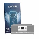 Savvies - Screenprotector voor TechniSat Digitradio 372 CD - Folie Beschermfolie transparant 18 Stuks