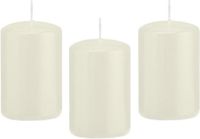 Trend Candles Bougie cylindrique/bougie tronc - 12 pièces - blanc ivoire - 5 x 8 cm - 18 heures de combustion