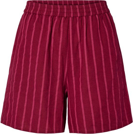 Pieces Broek Pcbovie Hw Shorts Wvn 17163109 Raspberry Radia/stripes Dames Maat - S
