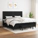 Maison Exclusive - Sommier à lattes de lit avec matelas Noir 200x200 cm Tissu
