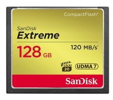 SanDisk CF Extreme 128GB CompactFlash - 120MB/s Read, 85MB/s Write