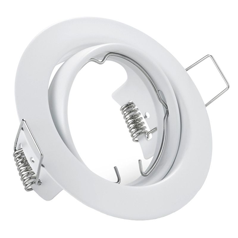 BES LED Spot Armatuur GU10 - Trion - Inbouw Rond - Mat Wit Aluminium - Kantelbaar Ø83mm