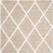 Safavieh Shaggy Geweven Binnen Vloerkleed, Montreal Shag Collectie, SGM831, in Beige & Ivoor, 122 X 122 cm