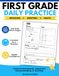 First Grade Daily Practice Workbook with Reading, Writing, and Math Activities for Homeschooling, Homework, and Summer