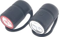 Benson Ensemble d'éclairage de vélo - silicone étanche - 3 LED - avant et arrière - 3 modes