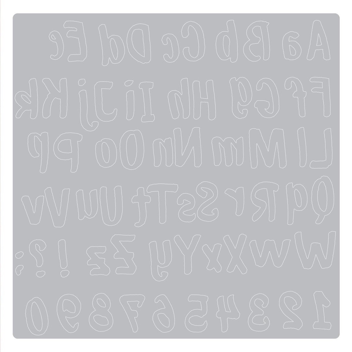 Sizzix 664491 stanssjabloon Thinlites, alfabetpenseel van Sophie Guilar, scrapbooking, meerkleurig, eenheidsmaat
