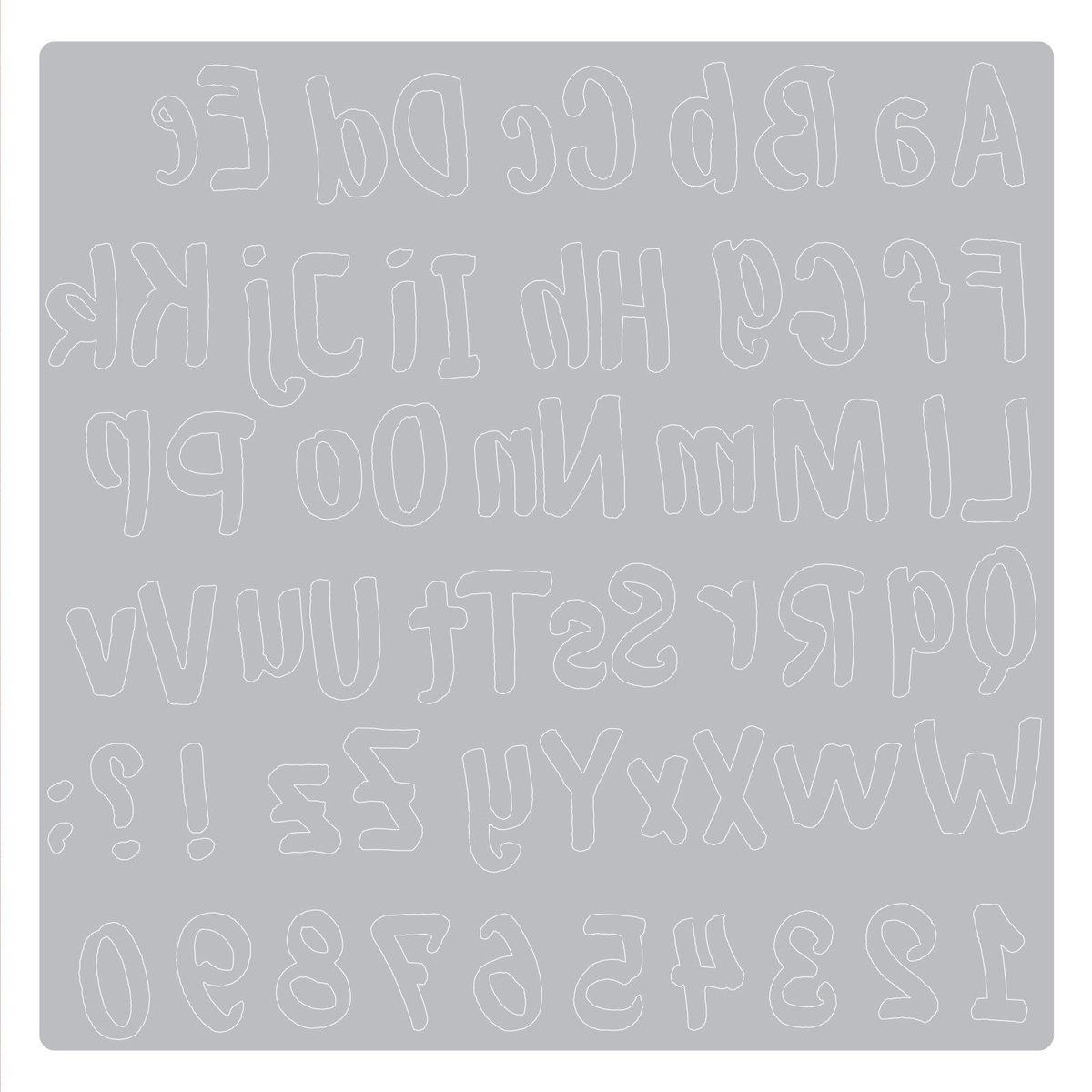 Sizzix 664491 Thinlites stanssjabloon - Alfabetpenseel van Sophie Guilar - Scrapbooking - Meerkleurig - Eenheidsmaat
