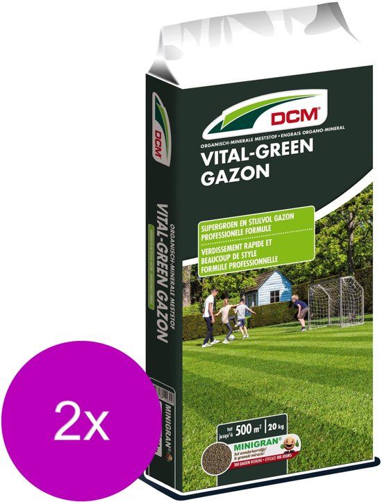 DCM Vital-Green - Gazonmeststoffen - 2 x 20 kg (Mg