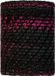 Buff Gebreide Polar Nekwarmer Valya voor volwassen - Zwart/Magenta