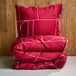 Auping Graphic bordeaux Dekbedovertrek - Eenpersoons 140 x 220 cm - Biologisch katoen - Rood