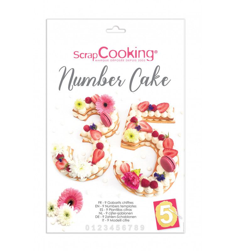 ScrapCooking Cookie Cake Template - Nummer - Set/9
