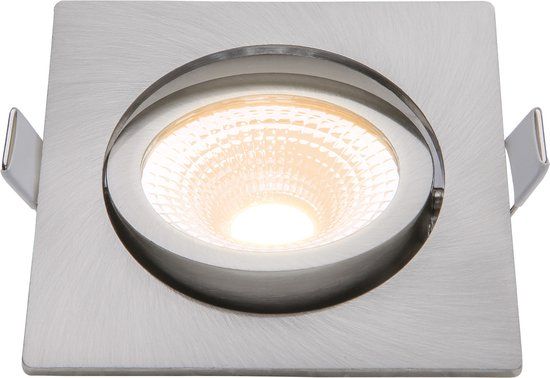 Ecodim LED inbouwspot dimbaar - Vierkant - RVS - IP54 - 5W - 3000K - 450lm