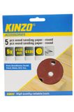 KINZO Wood Sanding Paper 5-delig rond, 71738