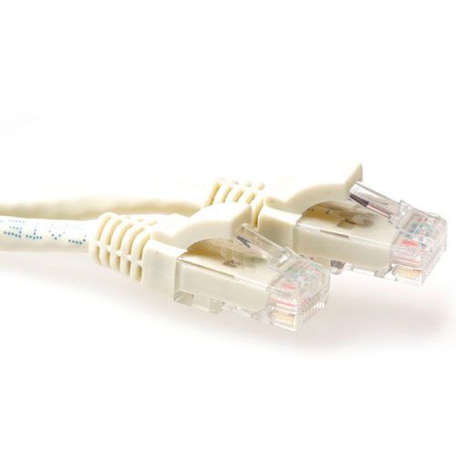 ACT Ivoor 1 meter U/UTP CAT6A patchkabel snagless met RJ45 connectoren