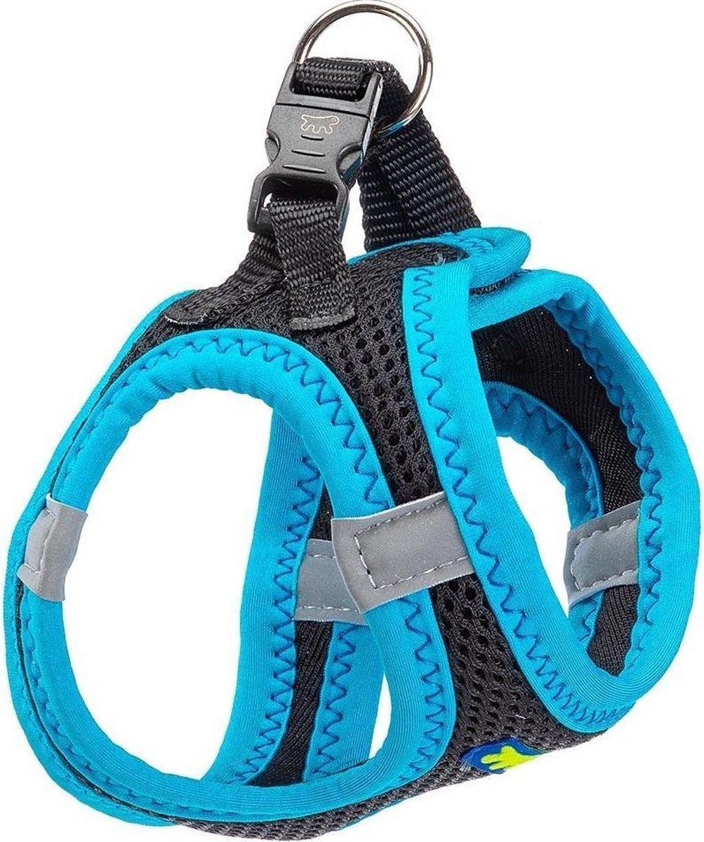 Ferplast Hondentuigje Kaori Polyester Zwart/blauw 54-60 Cm