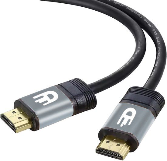 Drivv. Premium HDMI Kabel 2.0 - Ultra HD 4K 60Hz - HDMI naar HDMI - Geschikt voor gameconsoles - 5 meter - PVC - Grijs