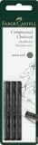 FABER-CASTELL Tekenkool Pitt extra soft, set van 3 stuks