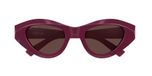 Gucci GG2201S Lunettes de soleil œil de chat rouges pour femmes avec verres violets 50mm