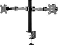 SpeaKa Professional SP-MM-220 Monitorbeugel Aantal monteerbare displays: 2 Display(s) 43,2 cm (17) - 81,3 cm (32) Zwart Kantelbaar, Zwenkbaar, Draaibaar