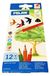 Milan Crayons triangulaires - 12 couleurs vives