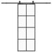 vidaXL Schuifdeur met beslag, zwart, 76x205 cm, veiligheidsglas