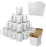 PixMax Monster Group BV Sublimatiemokken - wit - 11oz/325ml - set van 36 met dozen & 5 vellen