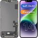 MP Apple Écran avec Touchscreen MP compatible avec iPhone 14, avec Cadre, Version Soft OLED FHD Diagnostic, Noir