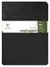 Clairefontaine 733081C Collectie Age Bag - Pak met 2 Geniete Schriften Duo Zwart - A4 21x29-7 cm - 96 Effen Witte Pagina’s - Papier 90 g - Omslag Glanskarton met Lederkorrel