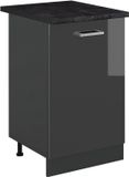 Vicco Keukenonderkast R-Line, Antraciet Hoogglans/Antraciet, 50 cm