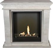 Xaralyn Bio-ethanol haard - Kreta-Mini BIU-SWP - wit gepolijst natuursteen - 3 KW verwarming