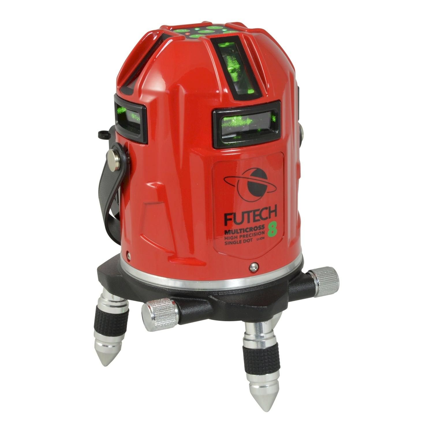 Futech Multicross 8 HPSD Groen Kruislijnlaser in Koffer - 040.08G