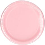 Haza-Witbaard Feest bordjes - set 16x stuks - roze - dia 23 cm - Wegwerpborden - karton