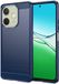 Techsuit Hoesje geschikt voor Oppo A5 Pro - Carbon Silicone Back Cover - Blauw