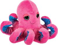 Suki Gifts Pluche Inktvis/Octopus Knuffeldier - Cute Eyes - Roze - 15 cm