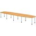 Hammerbacher table de réunion ton 10 pieds 520x130cm argent