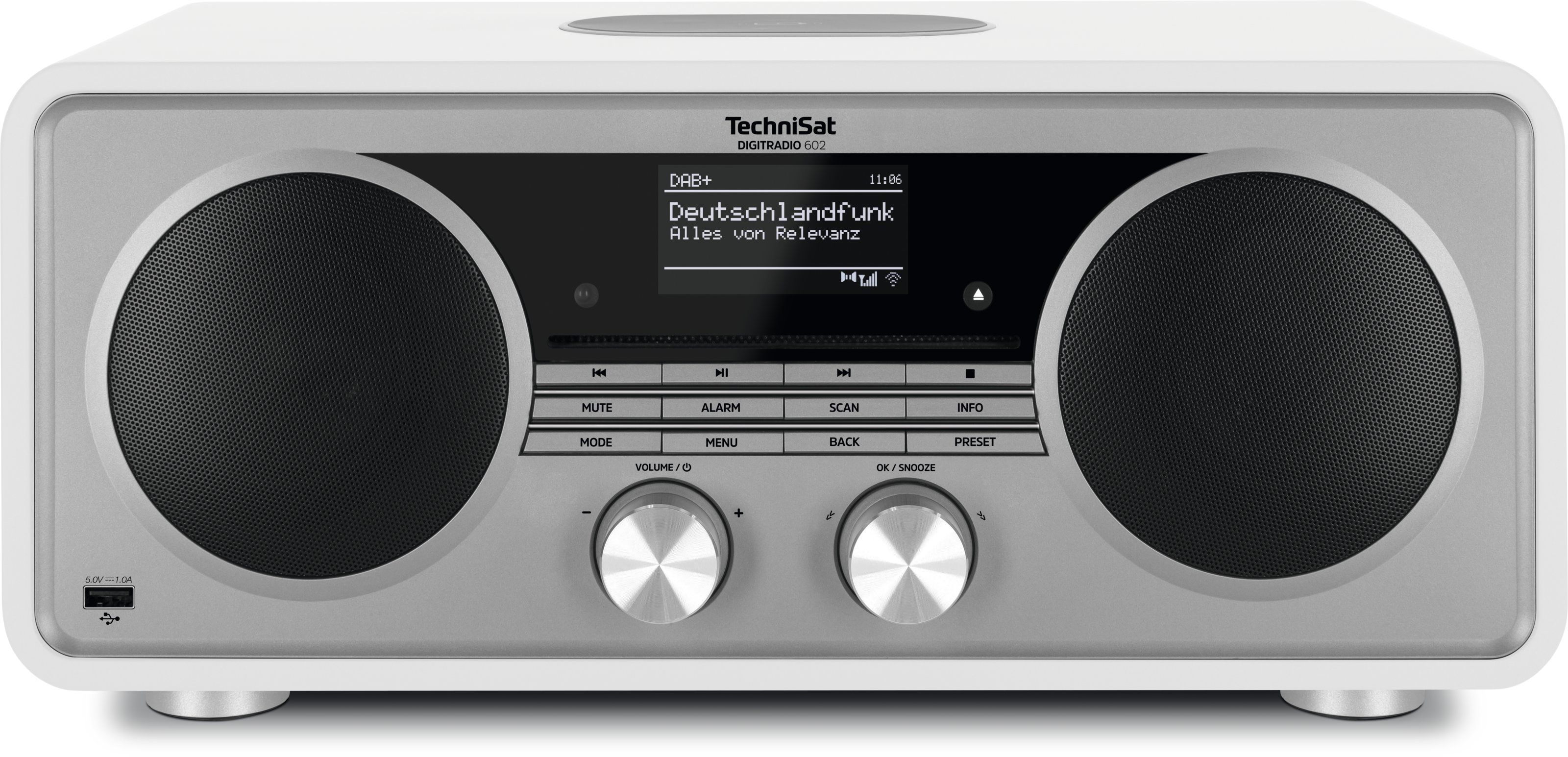 TechniSat DIGITRADIO 602 Internet Radio - DAB+ - Wit/Zilver