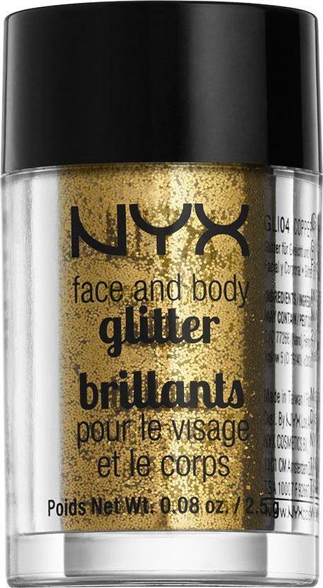 NYX Professional Makeup Face & Body Glitter - Gold - 2.5g