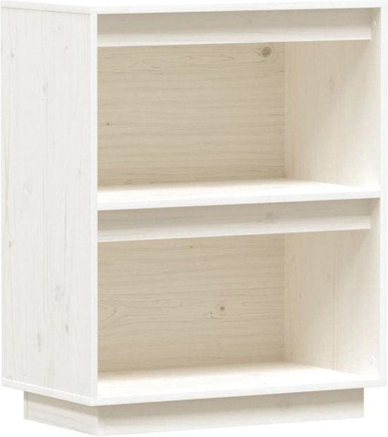 vidaXL Wandkast - 60x34x75 cm - Massief Grenenhout - Wit
