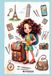 Cute Traveler Girl Lined Notebook