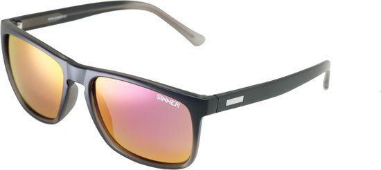 Sinner Oak Polarized Zonnebril - Unisex - Zwart - Rechthoekig