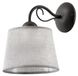Jupiter Wandlamp KAMELIA, grijs, "venge" afwerking, 1xE27, 20W, stoffen kap, afmetingen: 28x20x26cm, IP20