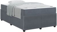 vidaXL Bedframe Donkergrijs 120 x 190 cm Stof