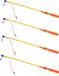 Tender Toys Lampionstokje - 4x - oranje - met LED lichtje - 50 cm