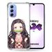Cokitec Samsung Galaxy A34 5G Manga Demon Slayer Nezuko Beschermhoes van gehard glas