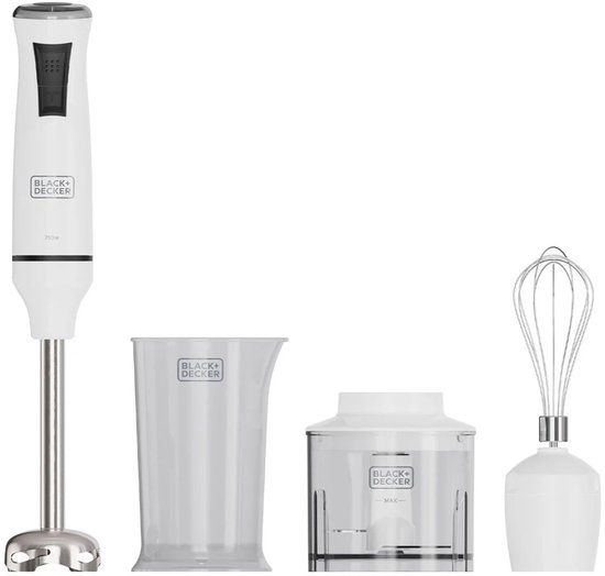 Black & Decker BXHBA750E Staafmixer 750 W Wit