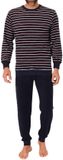 Normann Heren pyjama in badstof met manchetten in een stijlvolle blokstreep-look - ook in oversize